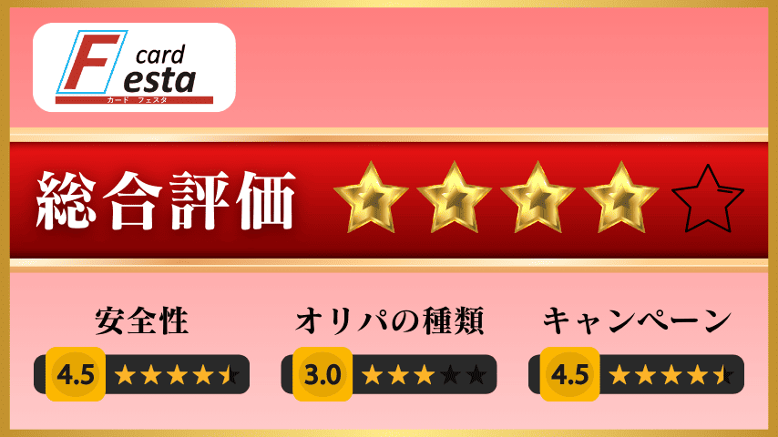 カードフェスタの星評価画像