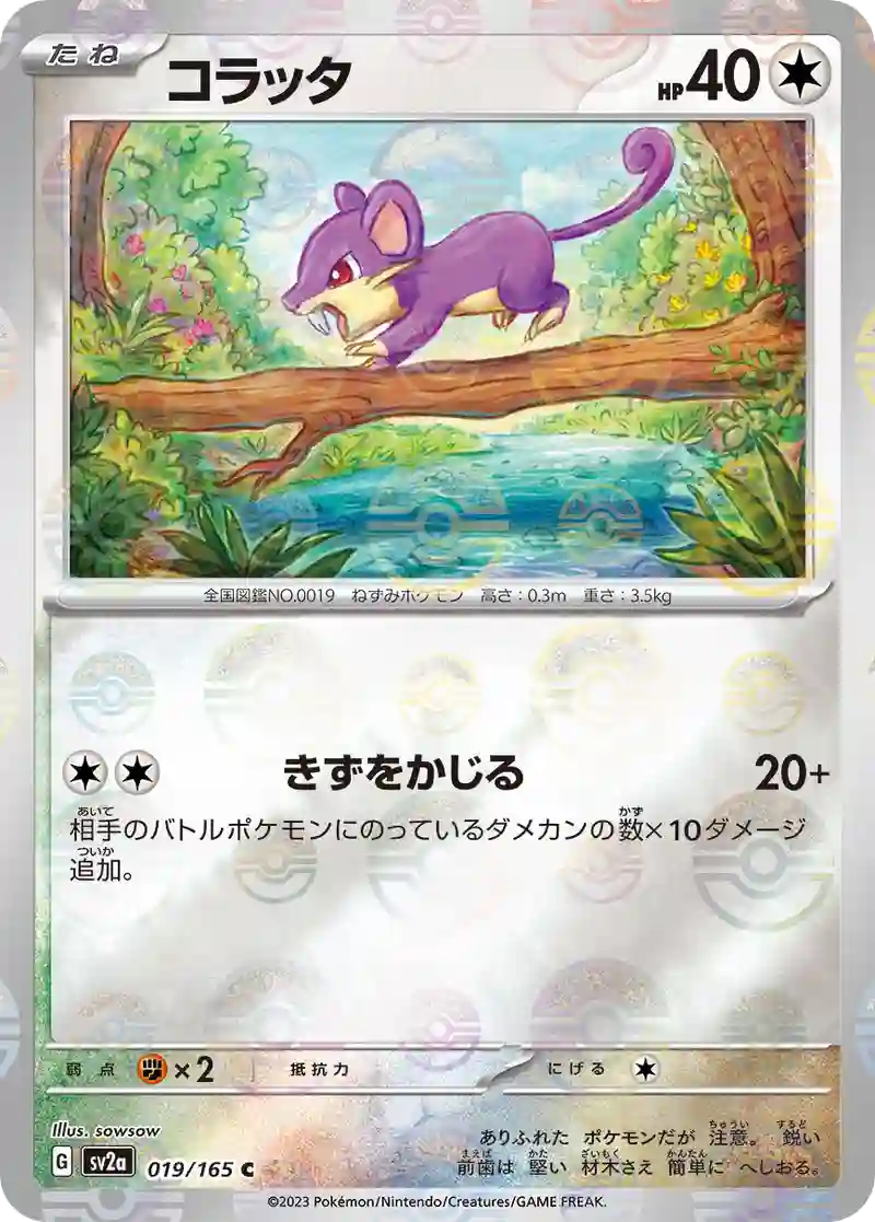 コラッタ(モンスターボールミラー) C