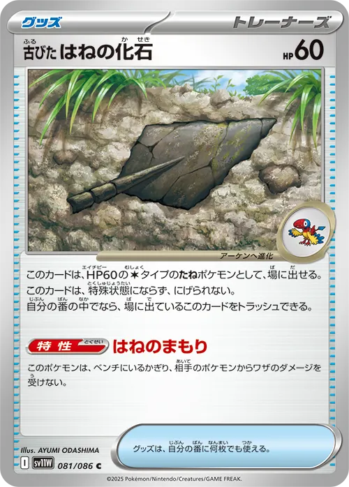 古びたはねの化石 C