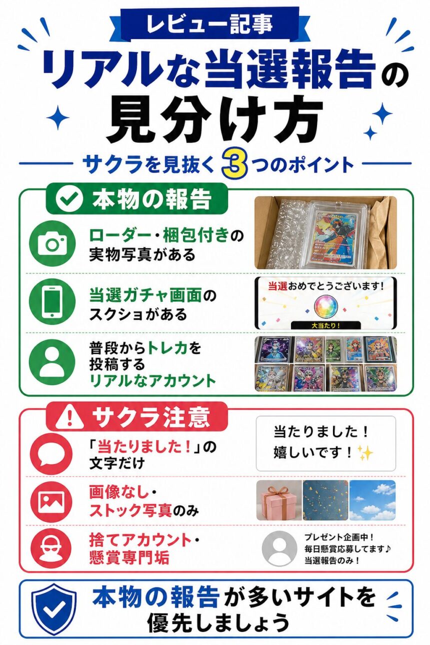 リアルな当選報告の見分け方|サクラを見抜く3つのポイント
