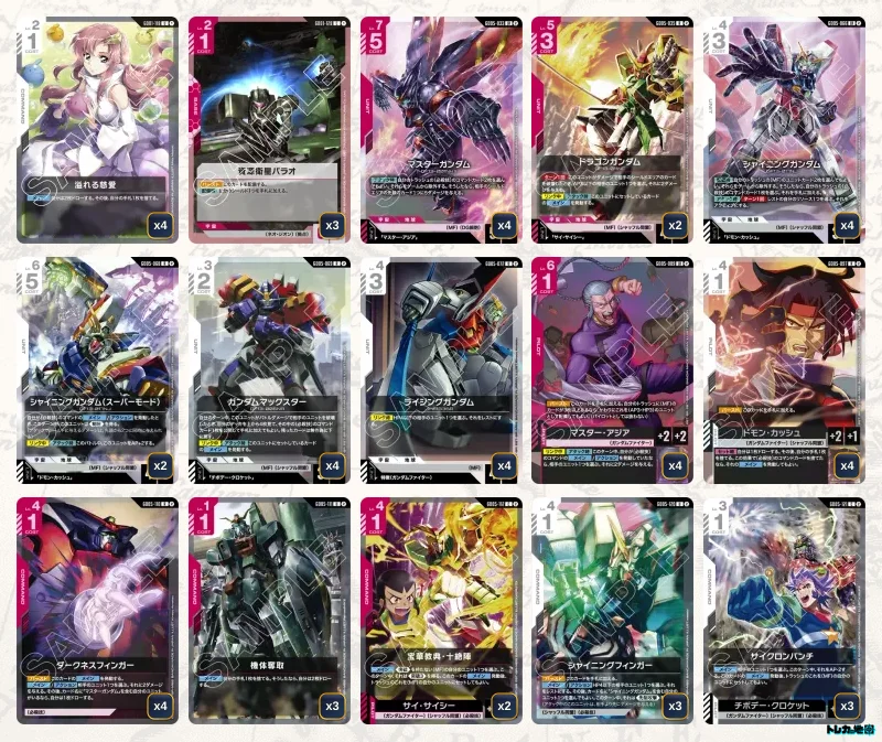 ガンダム】赤白モビルファイターデッキ解説&デッキレシピまとめ